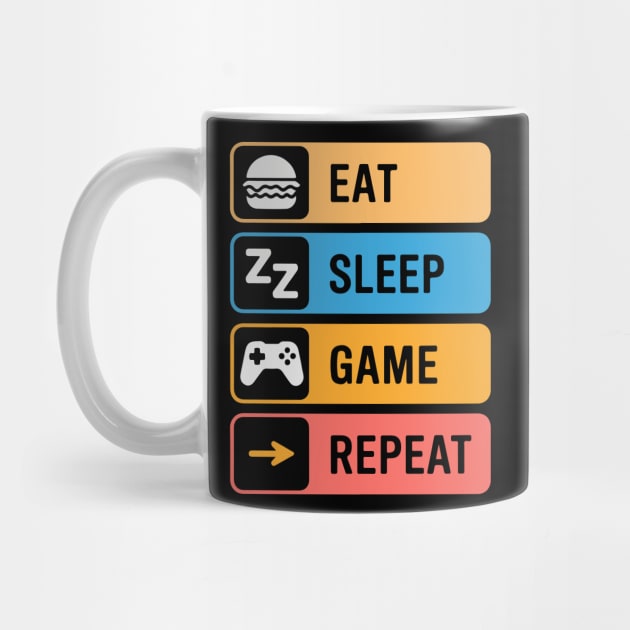 Eat Sleep Game Repeat by Otaku Vibes